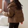 Manteau d'hiver court rembourré pour femme ample chaud épaissi veste de mode