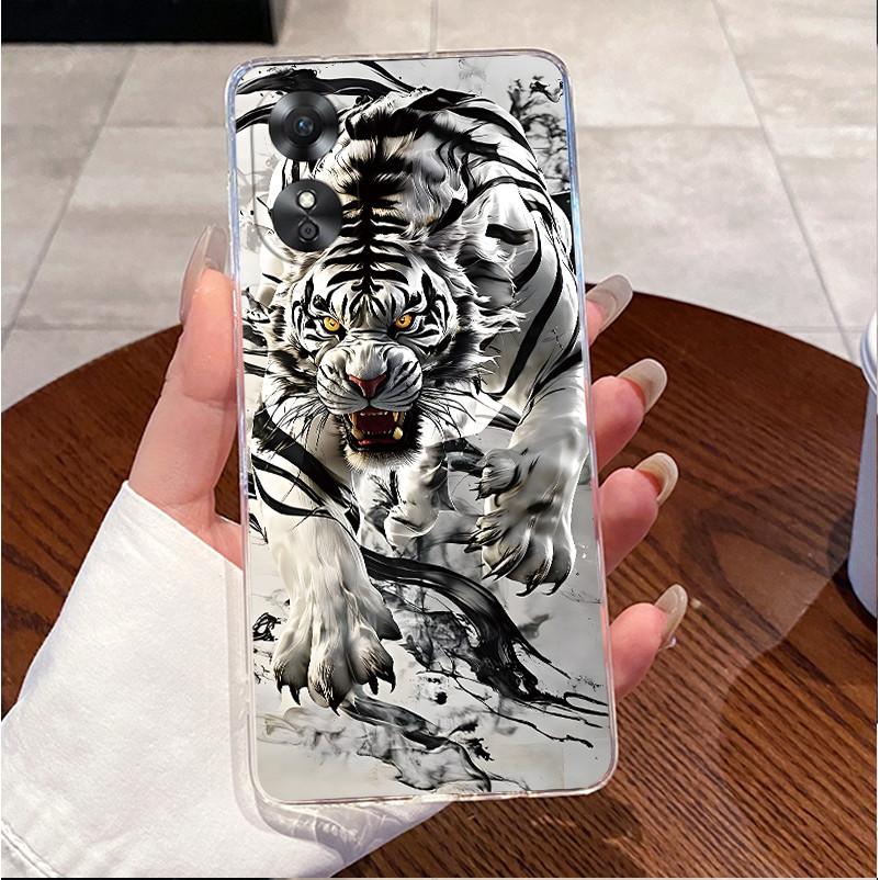 For Oppo A17 CPH2477 Back Cover Oppo A17K CPH2471 Case Clear Luxury Cute Cartoon Love Rabbit Funny Soft TPU Silicone Phone Case