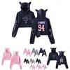 Bts Unisexe Kpop jung Kook Jimin 95 97 Hoodie Sweatshirt Oreilles de Chat Crop Tops