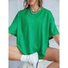 Womens Solid Color Cotton Summer Soft T-Shirt Y2K Oversized T-Shirts Jogging Casual Tops Multicolor Short Sleeve