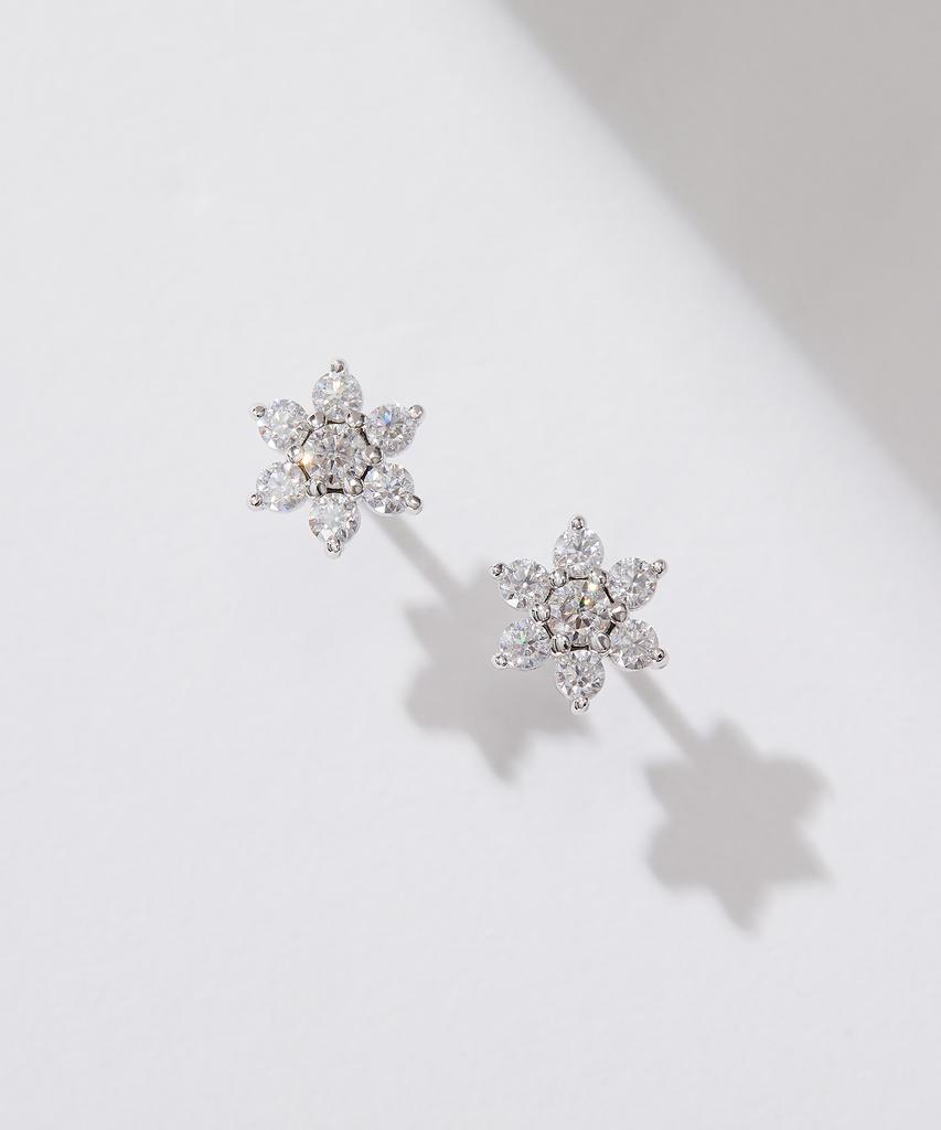 Dorocy 14K Moissanite Starflower Piercing, Earrings