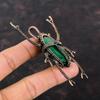 Faceted Zambian Emerald Copper Pendant Wire Wrapped Pendant Handmade Copper Jewelry Beetle Pendant Gift For Her Wire Wrap Gemstone Jewelry