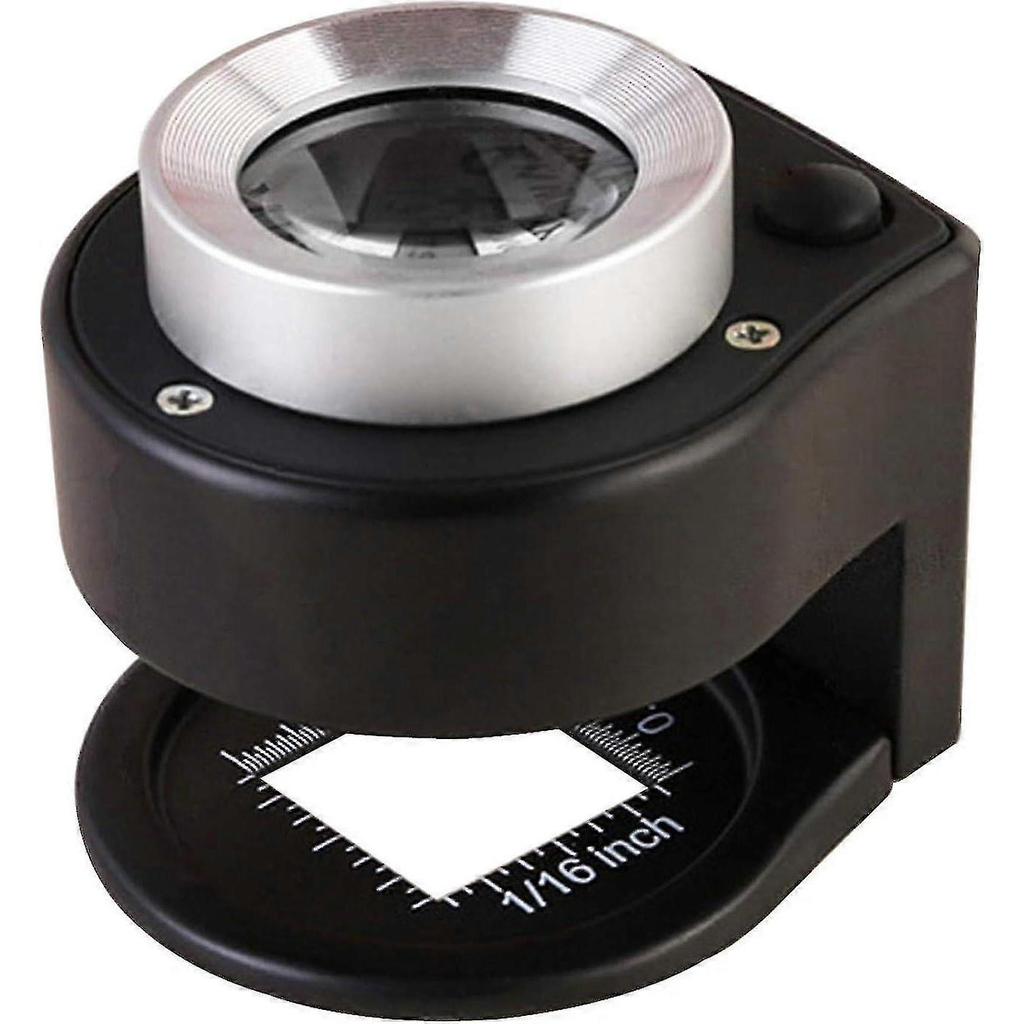 30X Vergrootglas USB Oplaadbaar 6 Lichten Draagbaar Metalen Oog Vergrootglas Naaien Vergrootglas voor Textiel Optisch Sieraden Gereedschap Munten minder