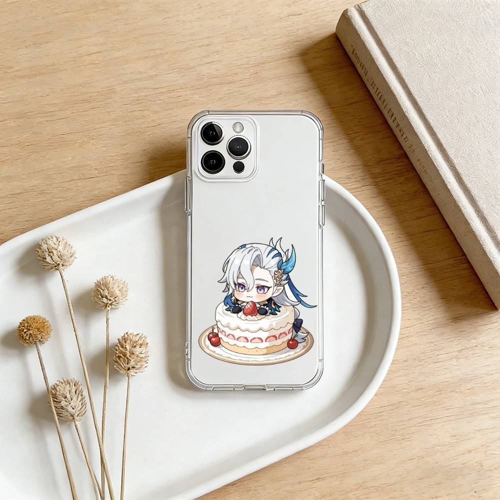Neuvillette Genshin Impact Phone Case For iPhone 17 16 15 14 13 12 11 Mini Pro Max Plus Transparent Cover