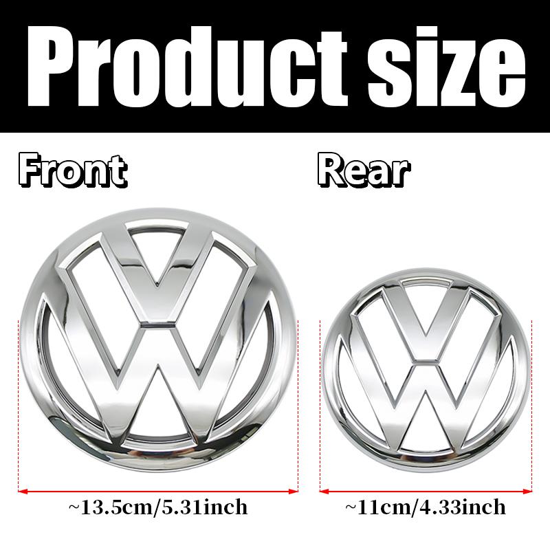 Car Front Grille Rear Trunk Emblem Lid Cover Logo Sticker Badge Decoration Accessories For Volkswagen VW Golf 6 MK6 2009-2012 Zw4