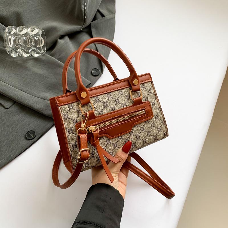 Mode Retro Kleine Quadratische Tasche Textur Nische und Schön Ins Handtasche Tasche Damen Neu Trendig Ein Schulter Crossbody Tasche