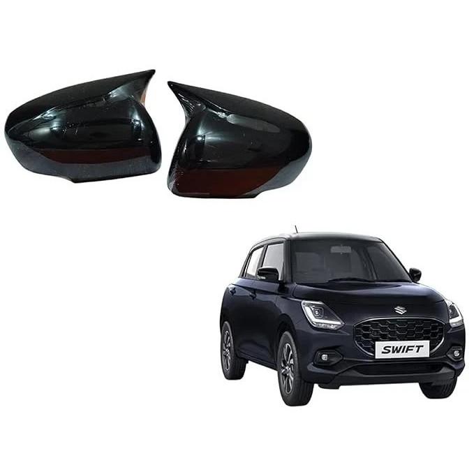 Batman Style Car Side Mirror Covers for Maruti Suzuki Swift 2018–2025 2 Set q103