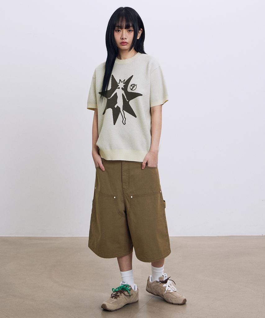 FILLUMINATE Star Graphic Half Knit - Ivory