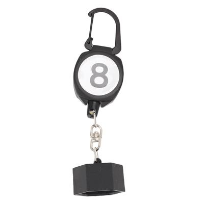 Porte-craie de billard ABS Portable Porte-craie de piscine avec boucle à cordon rétractable pour accessoire de billard