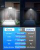 172LED Solar Light Outdoor Waterproof with Motion Sensor Floodlight Remote Control 3 Modes for Patio Garage Backyard