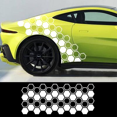 Car Graphics Creative Honeycomb Style Sticker Auto Decor Tuning Car Side Sticker Waterproof Modification Honeycomb DIY Stickers