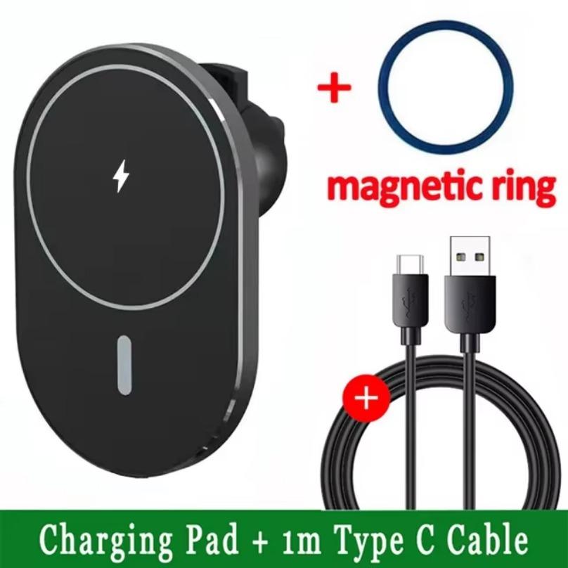 Magnetische Auto-Wireless-Ladegeräte 30W Lüftungsschlitz-Handyhalter für Magsafe iPhone 16 15 14 13 12 Pro Max Auto Schnellladeständer
