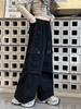Trendy Girls' Wide Leg Cargo Pants – Spring/Autumn Casual Wear for Junior High School Students