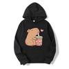 Mode Cartoon Völlerei Maus Hoodie Jungen Mädchen Lässiges Sweatshirt Sweatshirt Herbst und Winter Warm Niedliches Kapuzentop