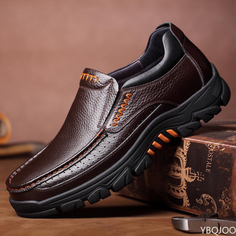 Echte Leren Schoenen Heren Loafers Zacht Koeienleer Heren Casual Schoenen Nieuw Herenschoeisel Zwart Bruin Instappers