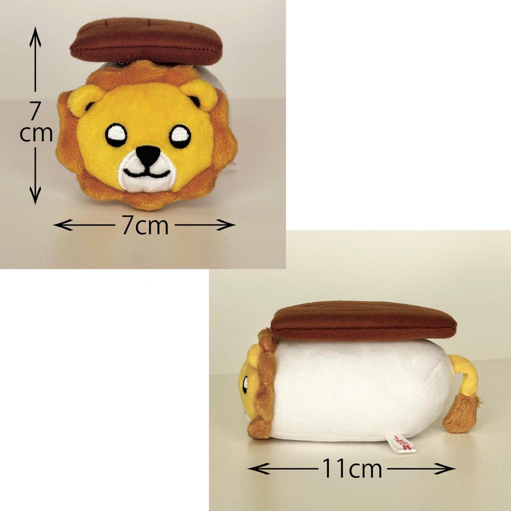 Sushi Zoo - Sushizoo Sushi Leo Lion Plush Mascot Keychain Mix of Sushi and Animals Sleepy Face The Topping Is a Conger Eel That Can Be Removed Fluffy