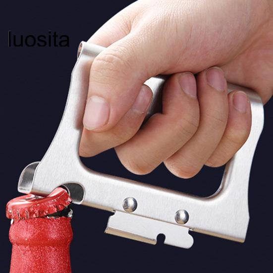 Multifunctionele Blikopener van Roestvrij Staal, Moeiteloze Bierflesopener Keukengerei