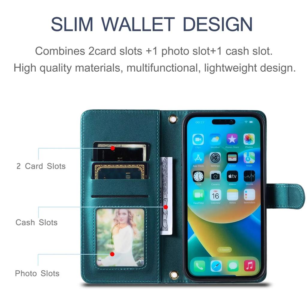 Checkered Leather Wallet Case for Samsung Galaxy A17 A16 A26 A36 A56 A15 A25 A35 A55 A05S S25 S24 Ultra FE Edge Flip Bag Cover
