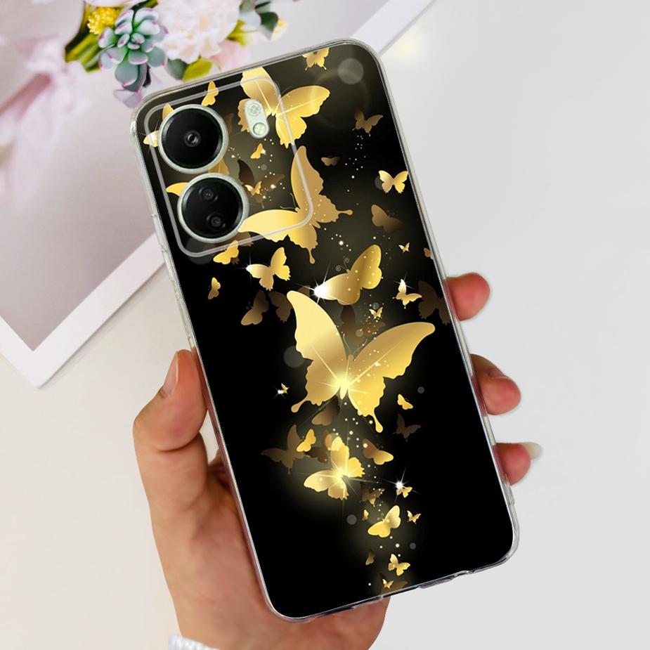 For Xiaomi Poco C65 Case Redmi 13C New Fashion Painted Back Cover 6.74'' Soft TPU Phone Case For Xiaomi Redmi 13C PocoC65 Bumper