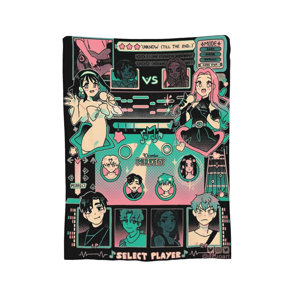 Alien Stage Anime Decken Flanell Super Warm Kuscheldecke für Bettwäsche Wohnzimmer Herbst/Winter,