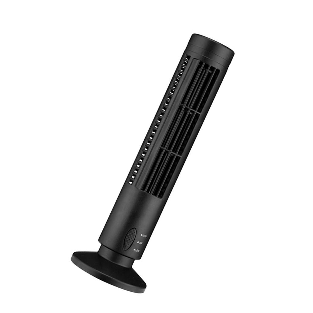 Desktop Tower Fan Bladeless Vertical Electric Fan for Study Dorm USB Plug In 5V
