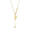 316L Stainless Steel A-Z Initial Letter Pendant Necklace for Women Chain Alphabet Clavicle Necklaces Birthday Jewelry Gift