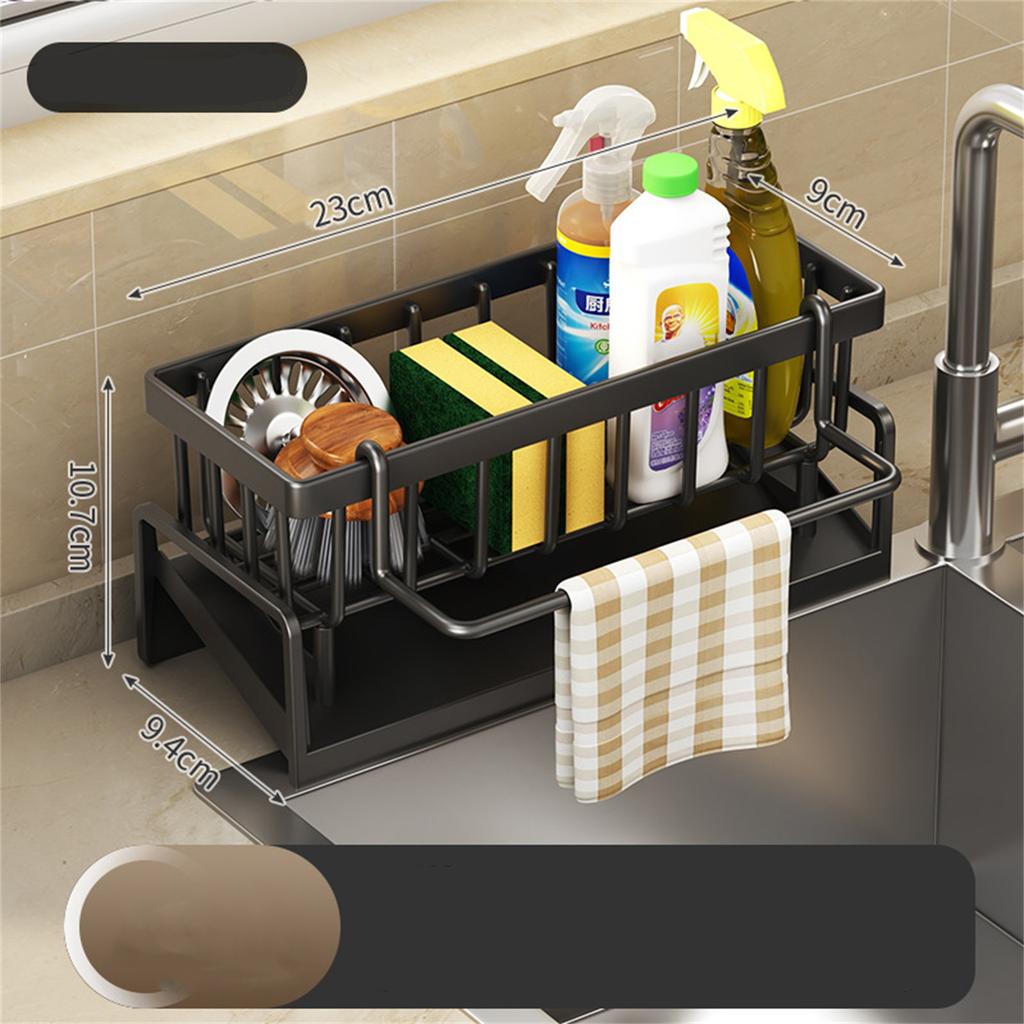 Kitchen Rack, Sink, Dishwashing Detergent, Sponge Wipe, Arrangement Rack, Utensil, Steel Wire Ball, Sink Storage Rack