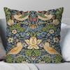 Vintage Floral Cushion Cover William Morris Style Botanical Throw Pillow Case for Sofa Living Room Bedroom Home Decor 40x40cm