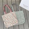 Trendige rote Karos Baumwoll-Leinen-Schultertasche für Damen mit Handytasche