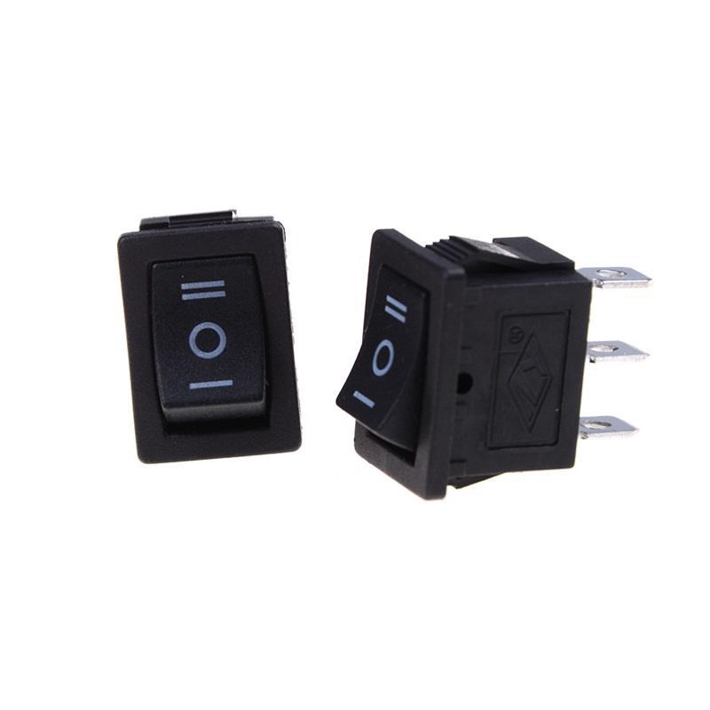 5 peças Spdt On/Off/On Mini preto 3 pinos interruptor de balancim Ac 6A/250V 10A/125V