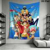 Tenture murale One Piece Monkey D Luffy Accroche murale esthétique Couverture en tissu imprimé Tapisseries décoratives pour chambre à coucher salon décoration de la maison