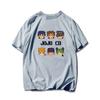 Jojos wunderbares Abenteuer Leerer Streifen Xu Lun Stone Sea Sport Reines Baumwoll-T-Shirt Superheißes Herren- und Damen-Kurzarm-T-Shirt