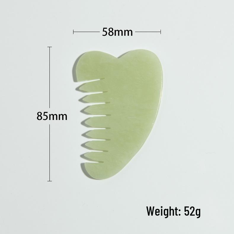 Xiuyu Jade Gua Sha Comb for Head and Meridian Massage