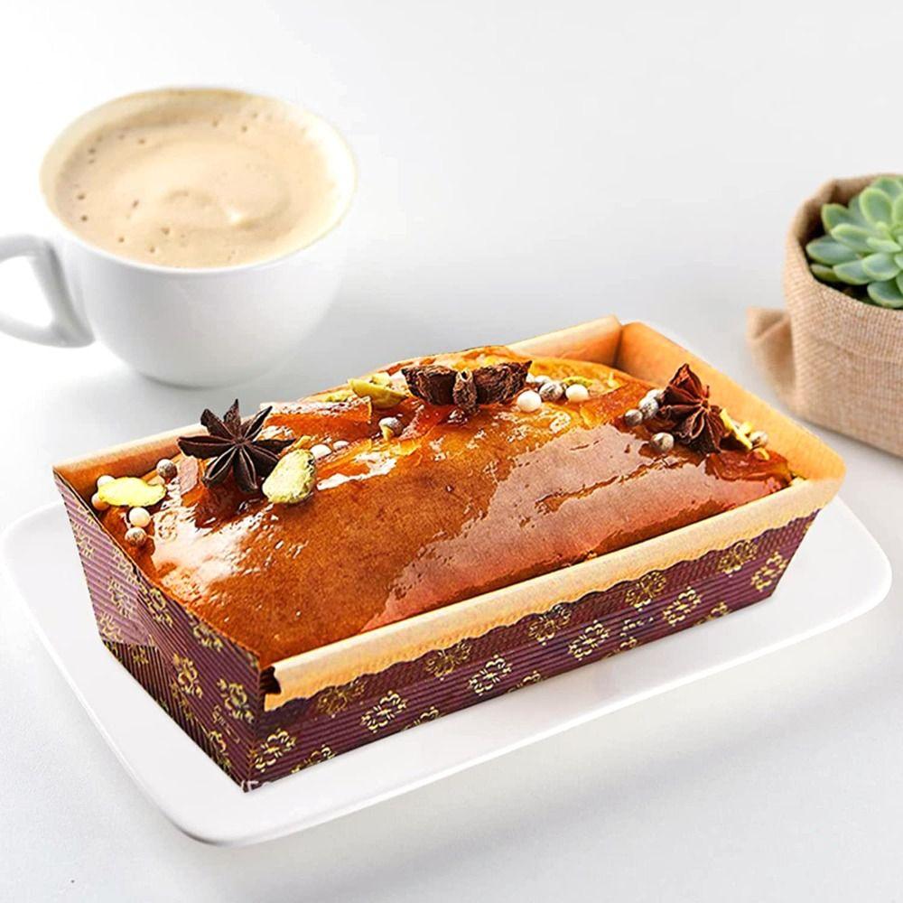 Bäckerei 25 Stück Backen Kraft Einweg-Papier Kastenbrotformen Kuchenform Brotbackform Toastbox