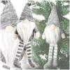 Noël gris elfe nain gnome barbe ornement décoration cadeau fête