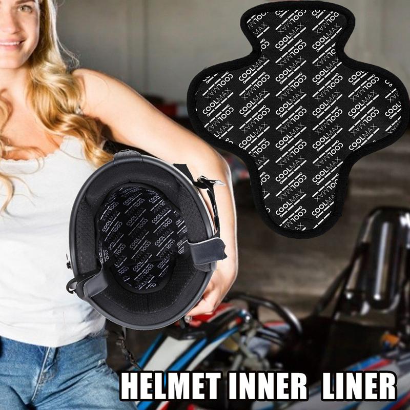 Motorcycle Helmet Insert Liner Cap Cushion Pad Quick-Drying Breathable Sweat Wicking Helmet Insulation Lining Moto Black Capacet