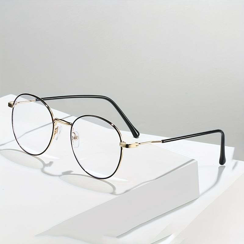 Circular Metal Frame Glasses Minimalist Full Edge Design Lightweight Durable Unisex Eyewear