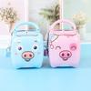 Pig Shape Money Saving Box Tinplate Coins Storage Box Handheld Piggy Bank For Children Gift