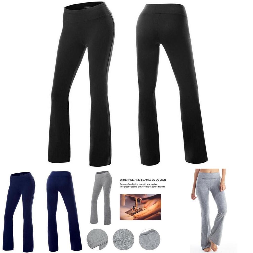Pantaloni Yoga Bootcut Comodi da Donna con Vita Elastica per l'Uso Quotidiano