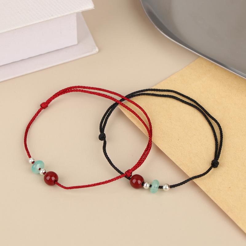 1/2 Stuks Handgemaakte Geluks Koord Gevlochten Armbanden Voor Vrouwen Geluk Rijkdom Polsband Koppel Vriendschap Sieraden Cadeaus