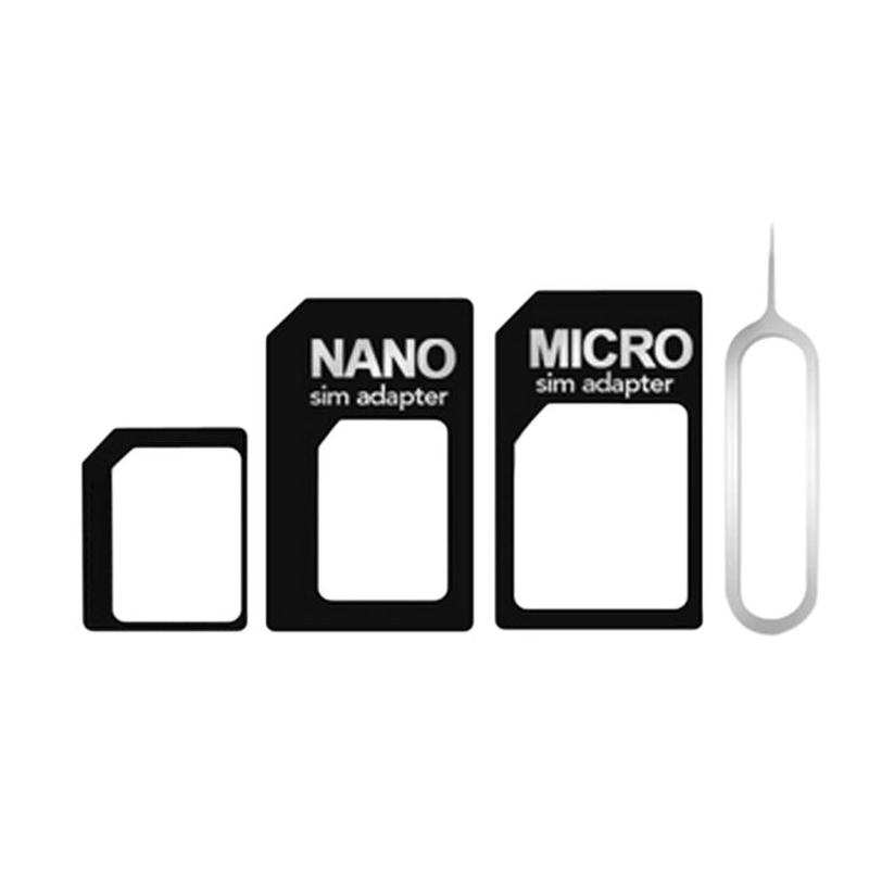 Universal 4 In 1 SIM Convert Kit For Nano SIM Card To Micro Standard Adapter For Smart Phone 4G LTE USB Wireless Router Devices