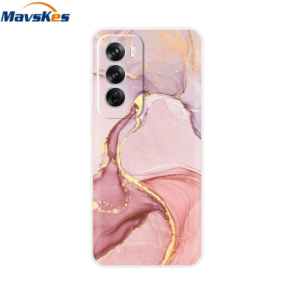 Capa OPPO Reno 12 Pro 5G Moda Flor Silicone Capa de Telefone Para OPPO Reno 12 Capa Reno12 Pro Para-choque 2024 TPU Macio Preto Fundas