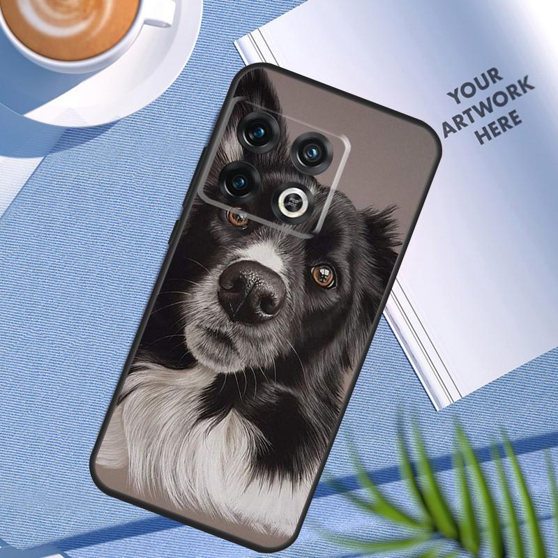 Border Collie Watercolor Case For OnePlus 12 12R 11 9 10 Pro 10R 10T 9R 8T Nord 3 CE 2 Lite 2T N10 N20 N30 CE4 Cover