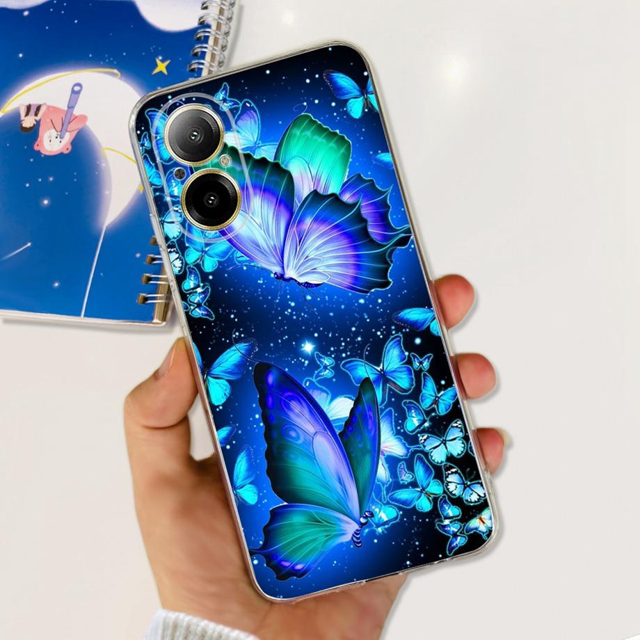 Soft TPU Bumper Coques For Realme C67 4G RMX3890 Back Cover Slin Clear Silicone Phone Case Women Fashion Painting Funda C 67 4G