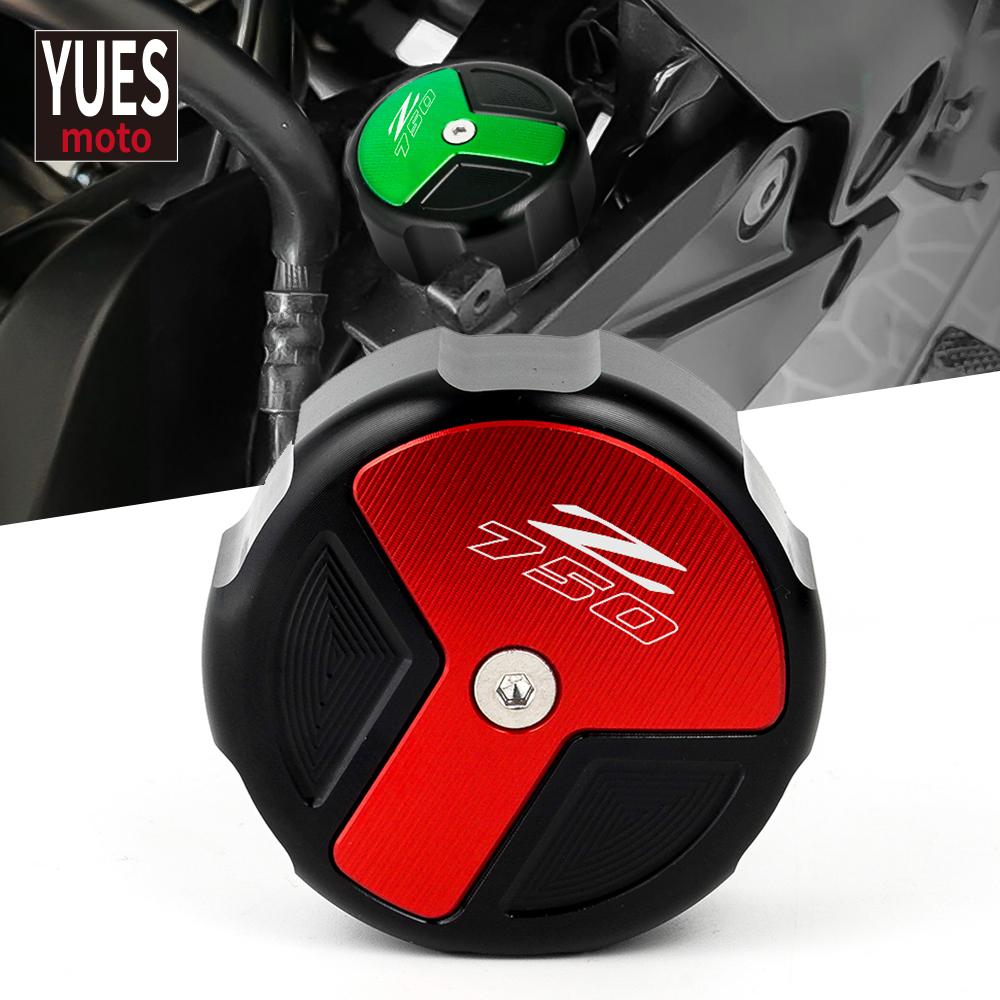 Motorcycle Accessories CNC Rear Brake Fluid Cylinder Master Reservoir Cover Cap For Kawasaki Z750 Z 750 2007-2012 2010