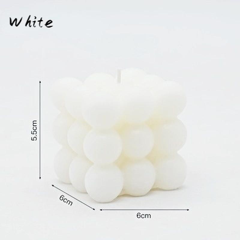 Bougie Cube Bulle Ornement Géométrique Parfum d'Intérieur Accessoires de Photographie Créative Cadeaux d'Anniversaire Décoration d'Intérieur