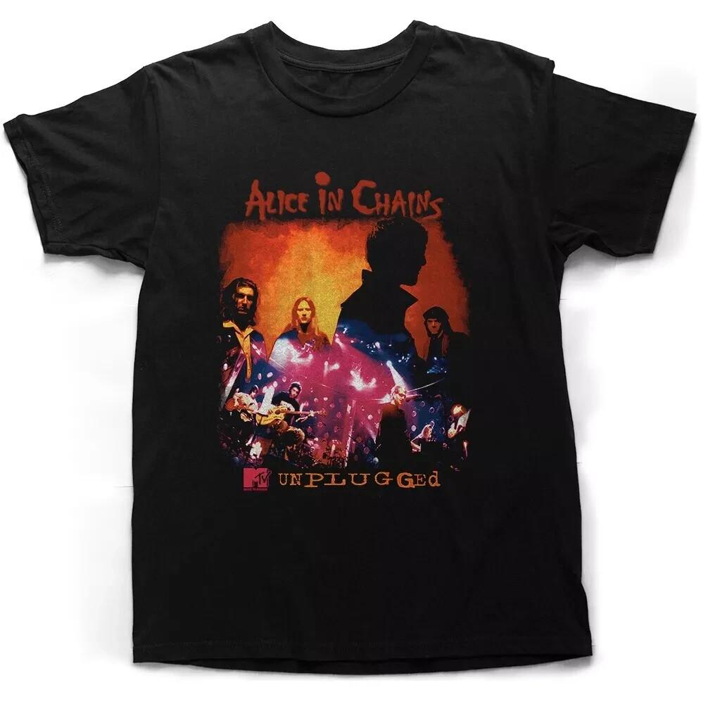ALICE IN CHAINS Maglietta MTV Unplugged Nera S-5XL T-Shirt Unisex