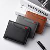 Ultra-Thin Mini Short Wallet for Men with ID Card Bank Card Slot And Po Window Business Casual Wallet for Young Men