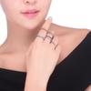 Elegante Anillo de Plata con Circonita Euroamericano para Mujer - Popular Accesorio de Joyería Versátil