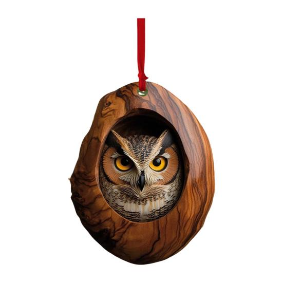 Yousheng Christmas Animal Ornament Cartoon Forest Animal Hanging Decoration 2D Flat Acrylic Pendant for Christmas Tree Decor